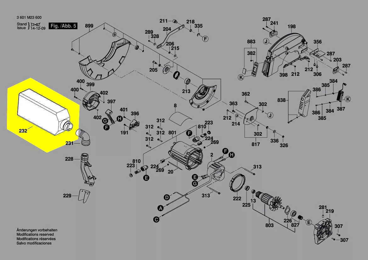 sac à poussière réf. 1 609 B00 506 Bosch